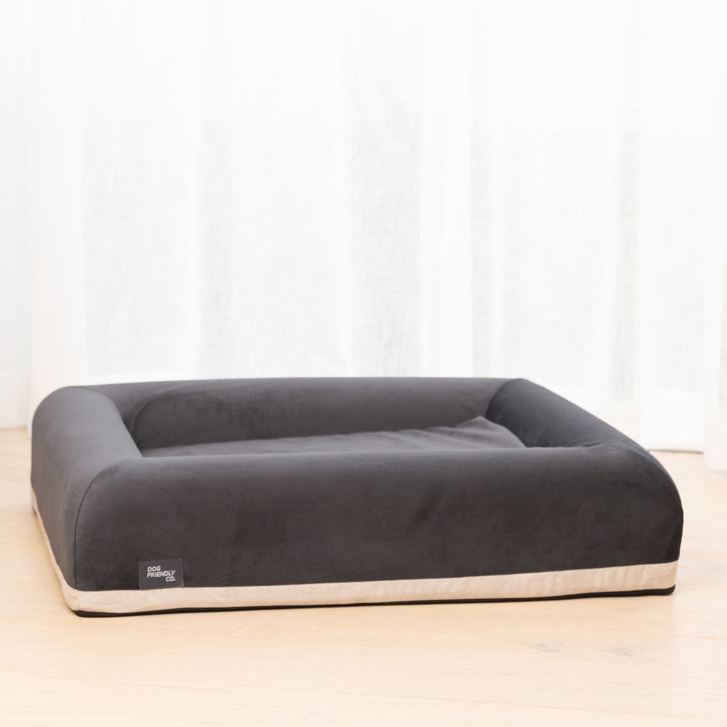 Premium Orthopädisches Memory-Schaum Hundebett - Anthrazit (Groß)