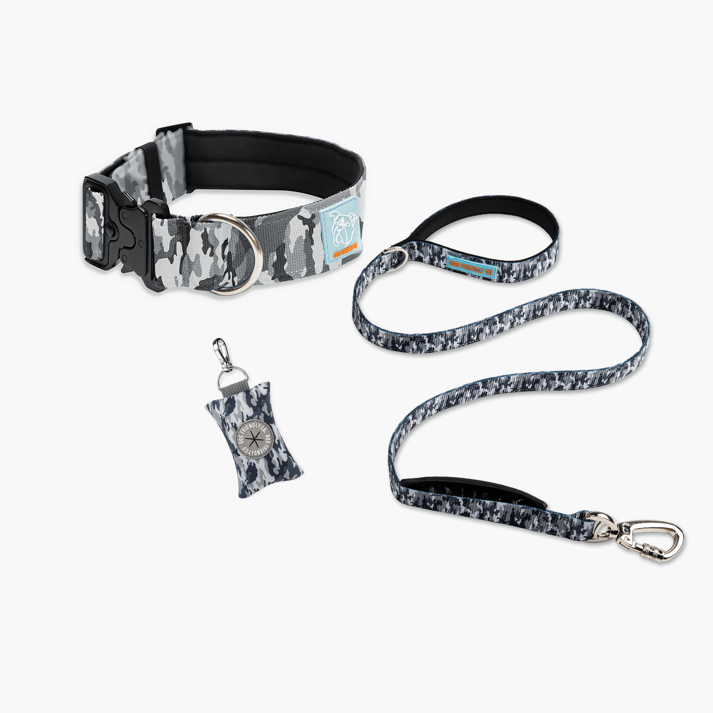 Collar Walk Set - Grey Camo