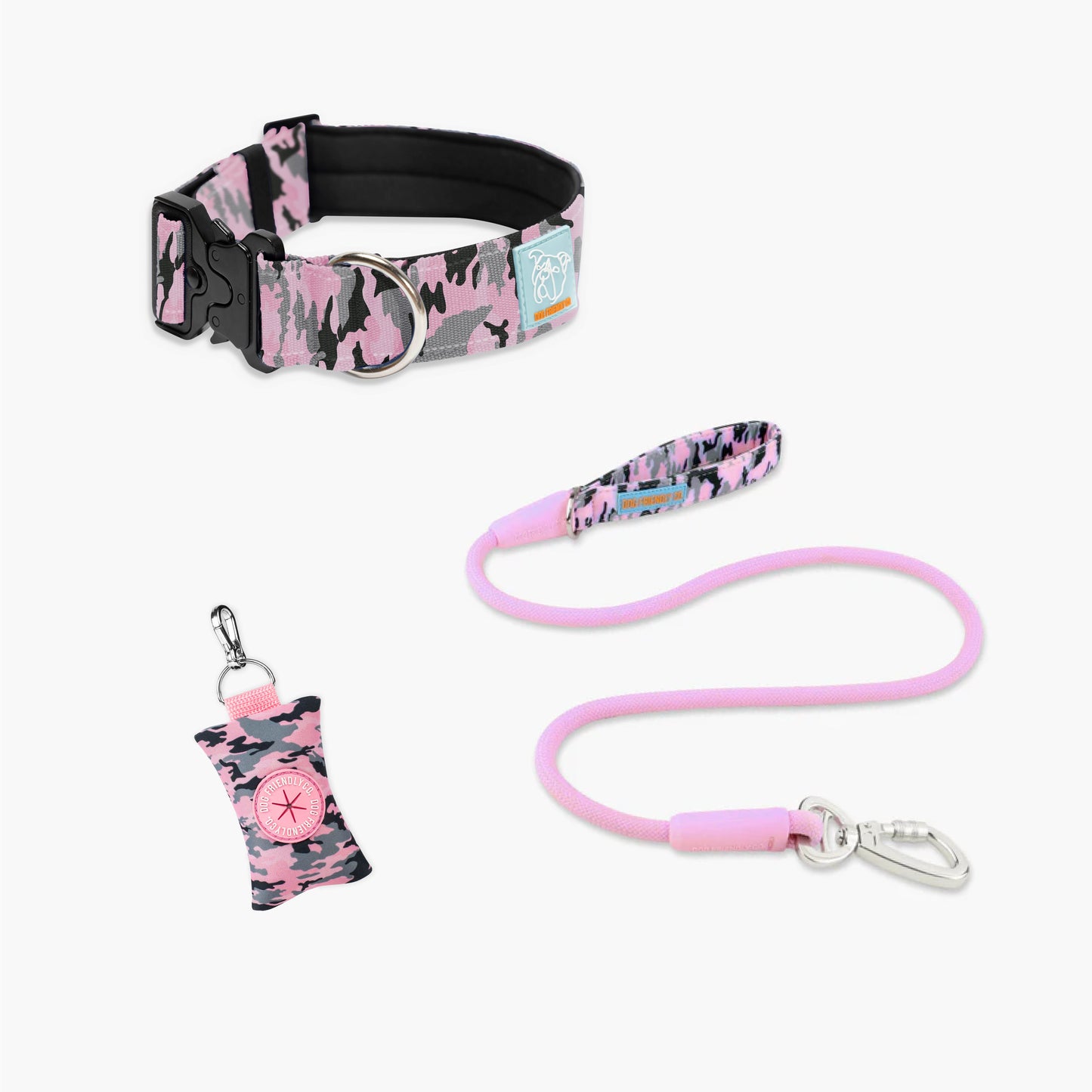 Collar Walk Set - Pink Camo